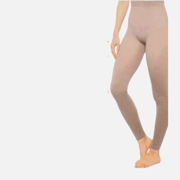 NWOT Timberland Footless Fleece Lined Leggings in Tan Size S/M - Picture 1 of 5